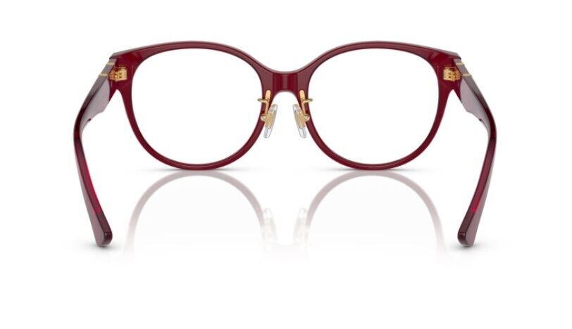 Versace 0VE3351D 5430 Transparent Bordeaux/ Clear Oval Shaped Women's Sunglasses