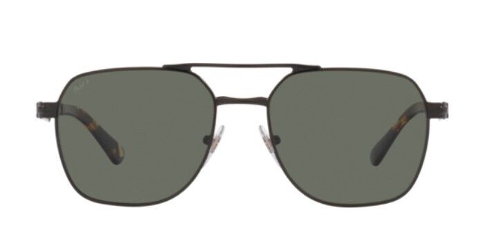Persol 0PO1004S 115158 Demigloss Black/Green Polarized Square Unisex Sunglasses