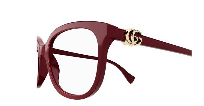 Gucci GG1075O 006 Burgundy Soft Square Women's Eyeglasses