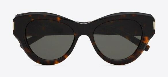 Saint Laurent SL506-002 Havana Grey Cat-Eye Women's Sunglasses