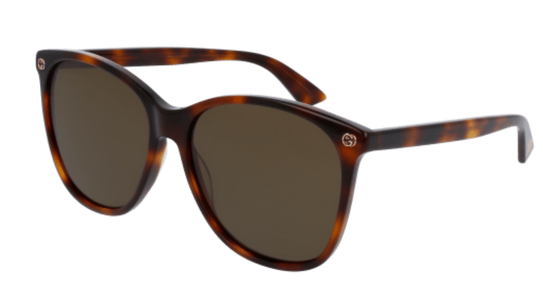 Gucci GG0024S 002 Havana/Brown Square Women's Sunglasses
