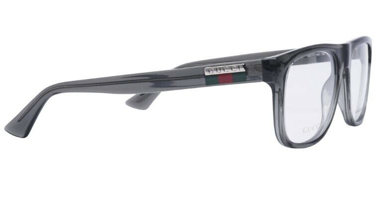 Gucci GG1117O 003 Grey Rectangular Full-Rim Men's Eyeglasses