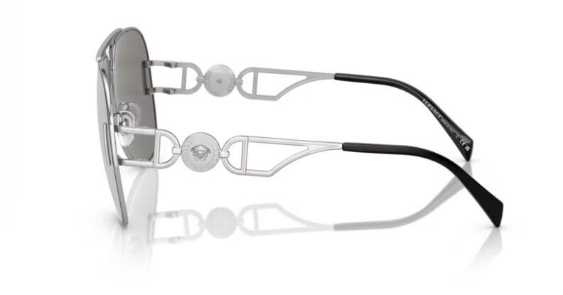 Versace 0VE2255 10006G - Silver / Light grey Wide Men's Sunglasses