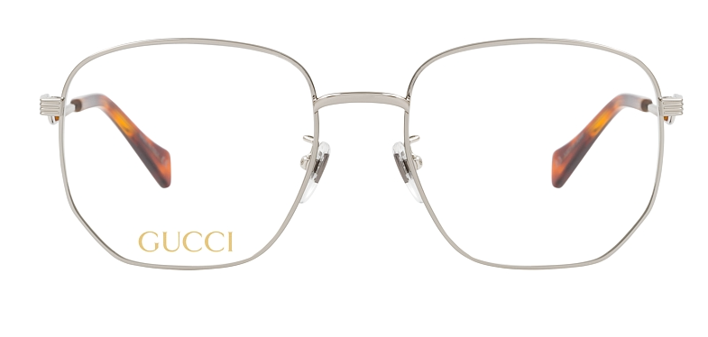 Gucci GG 0973O 002 Silver Squared Women's Eyeglasses
