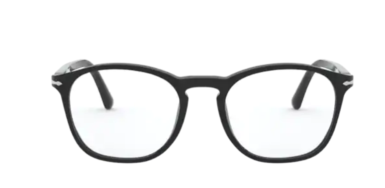Persol 0PO3007VM 95 Black/ Silver Square Men's Eyeglasses