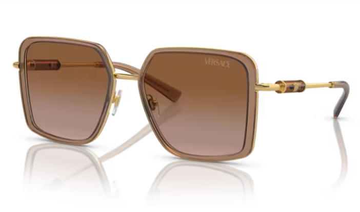 Versace VE2261 100213 Brown Rectangle Women's Sunglasses