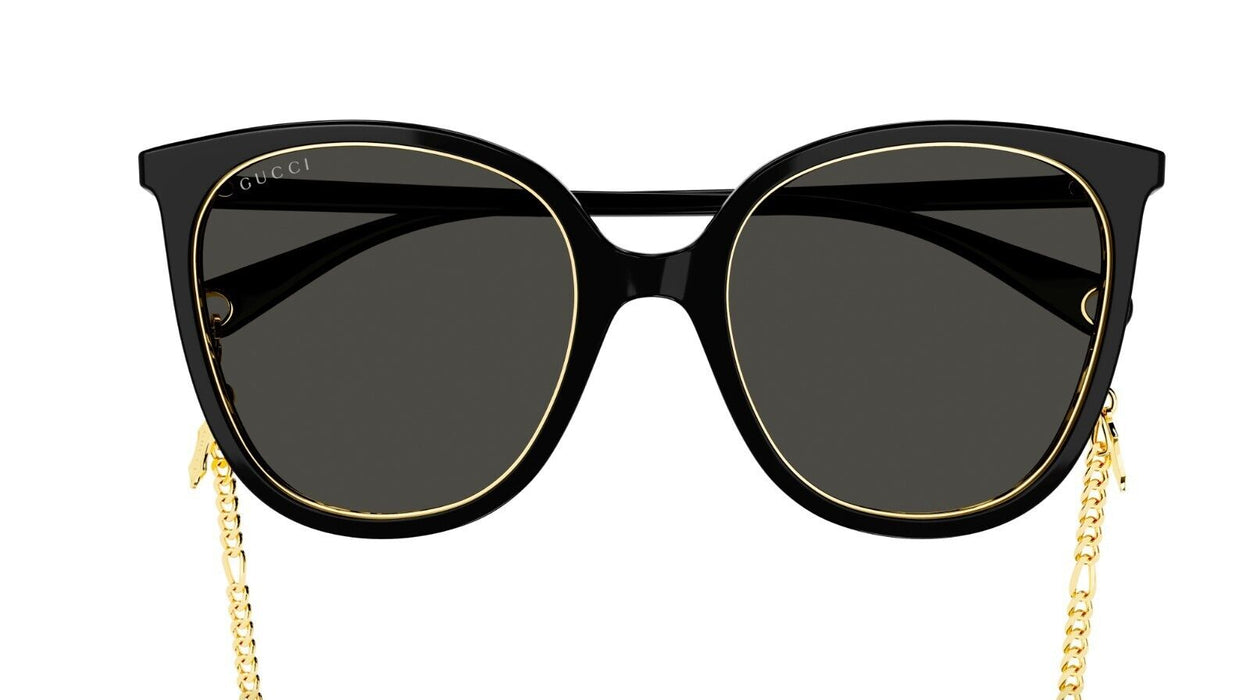 Gucci GG1076S 001 Black/Grey Cat Eye Women's Sunglasses