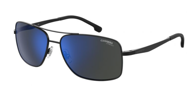 Carrera 8040/S 0807/XT Black/Gray Blue Mirrored Men's Sunglasses