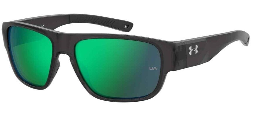 Under Armour UA-Scorcher 0CBL-Z9 Grey/Green Rectangular Men's Sunglasses