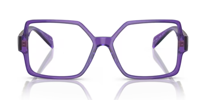 Versace 0VE3337 5408 Transparent violet Square Eye Women's Eyeglasses