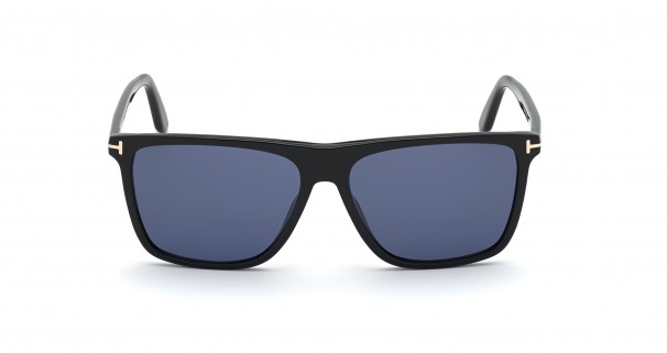 Tom Ford FT 0832 Fletcher 01V Black/Blue Square Men's Sunglasses