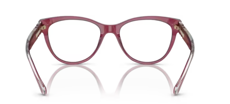 Versace 0VE3304 5357 Transparent Red Cat Eye Women's Eyeglasses