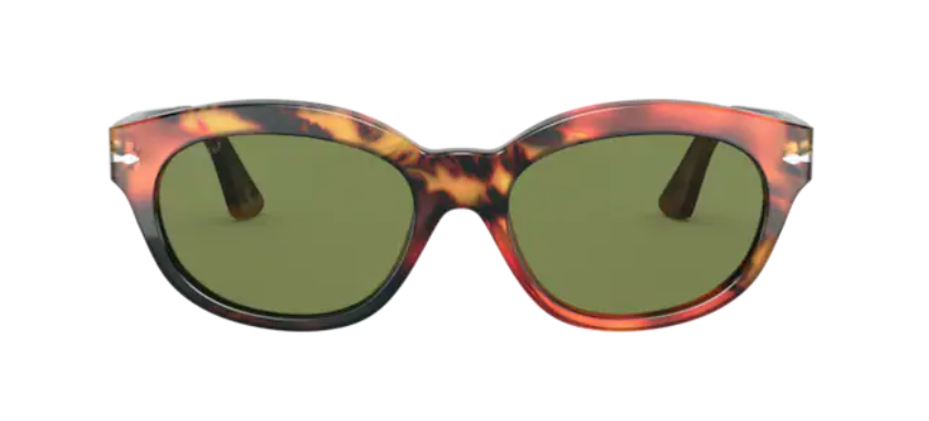 Persol 0PO 3250S 108252 Brown Tortoise/Green Pillow Women's Sunglasses