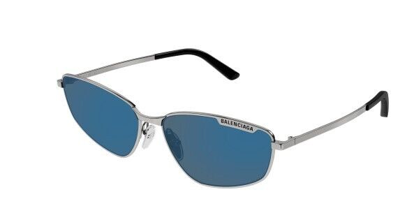 Balenciaga BB0277S 003 Gunmetal/Blue Rectangular Men's Sunglasses