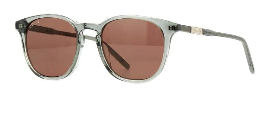 Gucci GG1157S 002 Grey/Brown Round Men's Sunglasses