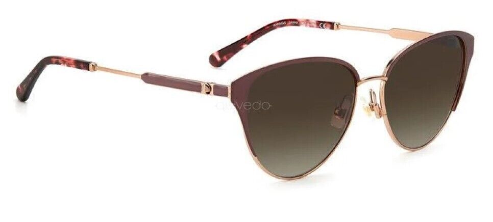 Kate Spade Ianna/G/S 00AW/HA Rose Gold Red/Brown Gradient Cat-Eye Sunglasses