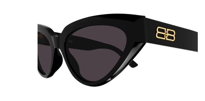 Balenciaga BB0270S 001 Black/Grey Cat-Eye Women's Sunglasses