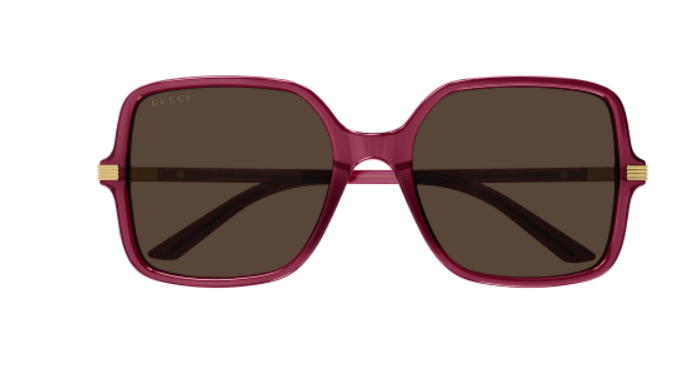Gucci GG1449S 004 Burgundy/Brown Oversized Square Women's Sunglasses
