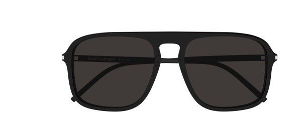 Saint Laurent SL 590 001 Black/Black Soft Square Men's Sunglasses