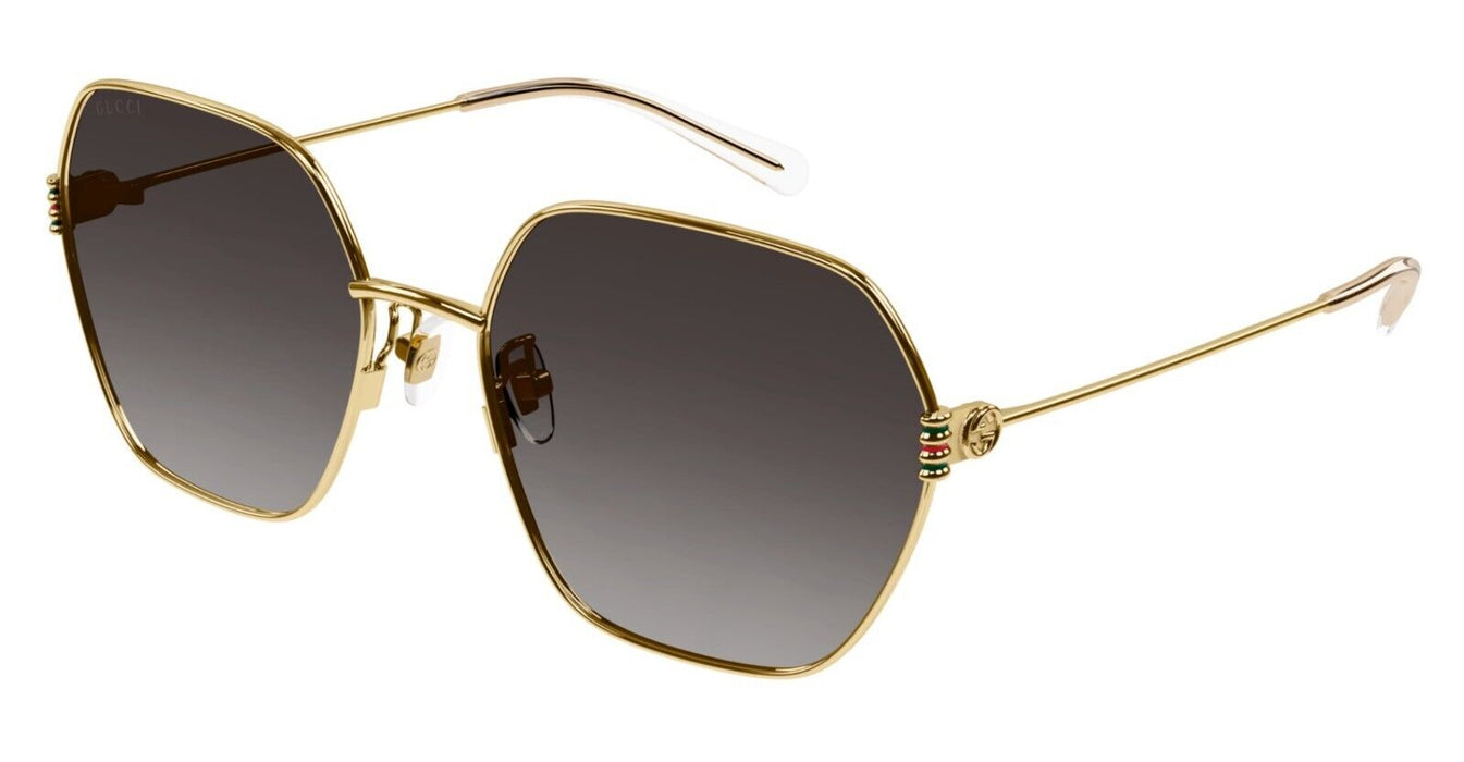 Gucci GG1285SA 001 Gold/Grey Gradient Oversize Square Women's Sunglasses