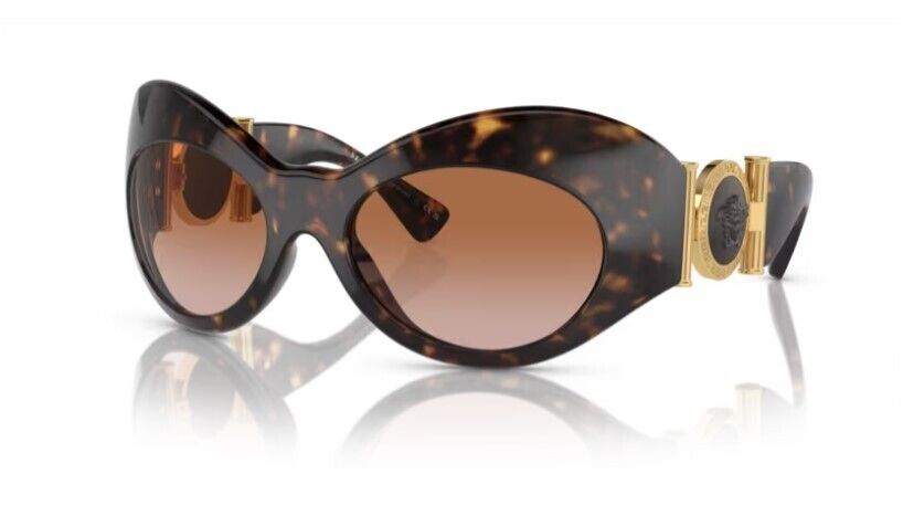 Versace 0VE4462 108/13 Havana / Brown Gradient Wide Cat Eye Women's Sunglasses