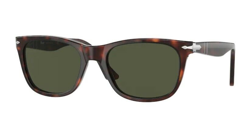 Persol 0PO3291S 24/31 Havana/ Green Rectangle Men's Sunglasses