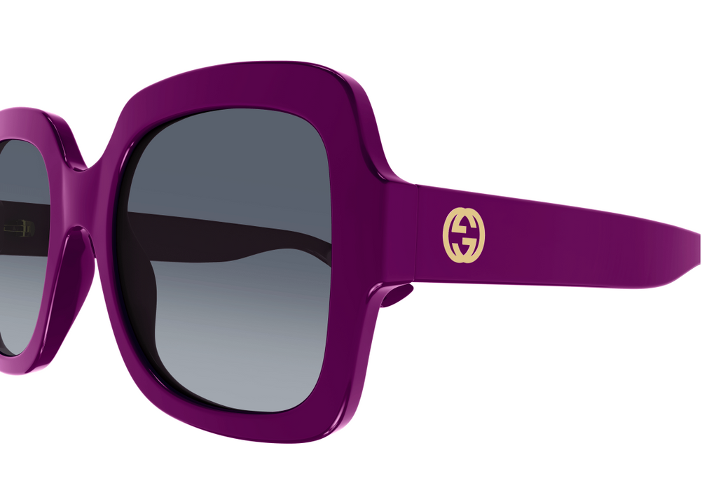 Gucci GG1337S 007 Burgundy/Grey Gradient Oversized Square Women's Sunglasses