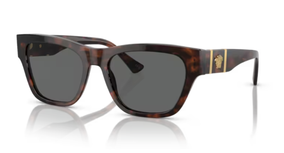 Versace 0VE4457 542987 Havana/Dark grey Square Men's Sunglasses