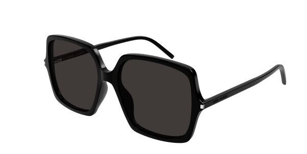 Saint Laurent SL 591 001 Black Oversized Square Women's Sunglasses