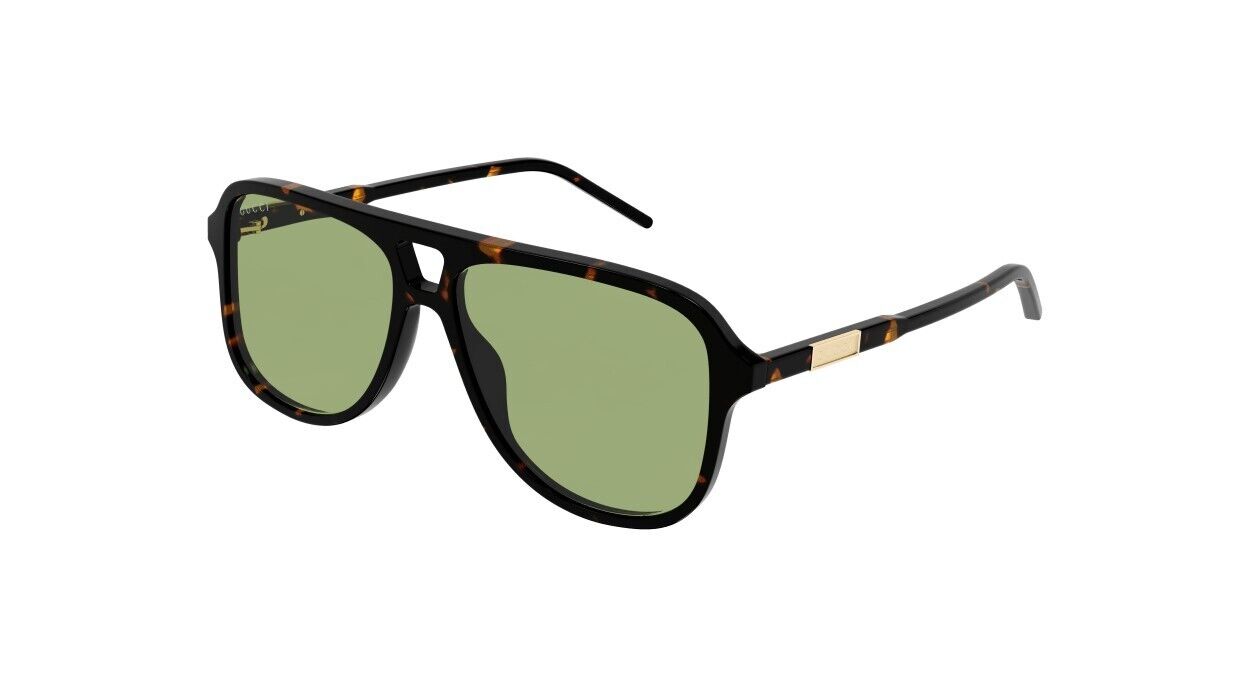 Gucci GG1156S 004 Havana/Green Pilot Men's Sunglasses