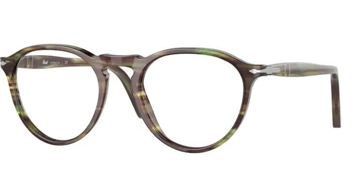 Persol 0PO3286V 1156 Striped Green Brown Havana / Silver Men's Eyeglasses