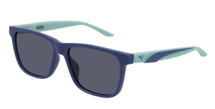 Puma PJ0051S 002 Blue-Green/Blue Rectangle Junior Full-Rim Sunglasses