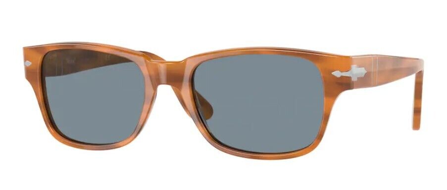 Persol 0PO 3288S 960/56 Striped Brown/Light Blue Men's Sunglasses