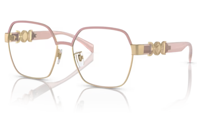 Versace VE1291D 1501  Matte gold/pink Oval Women's Eyeglasses