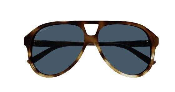 Gucci GG1286S 004 Havana/Blue Soft Square Men's Sunglasses