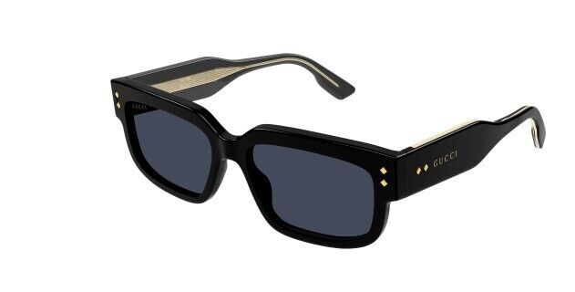 Gucci GG 1218S 001 Black/Brown Oversize Square Men's Sunglasses