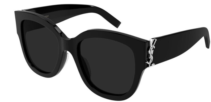 Saint Laurent SL M95F 005 Black/Gray Square Full-Rim Women's Sunglasses
