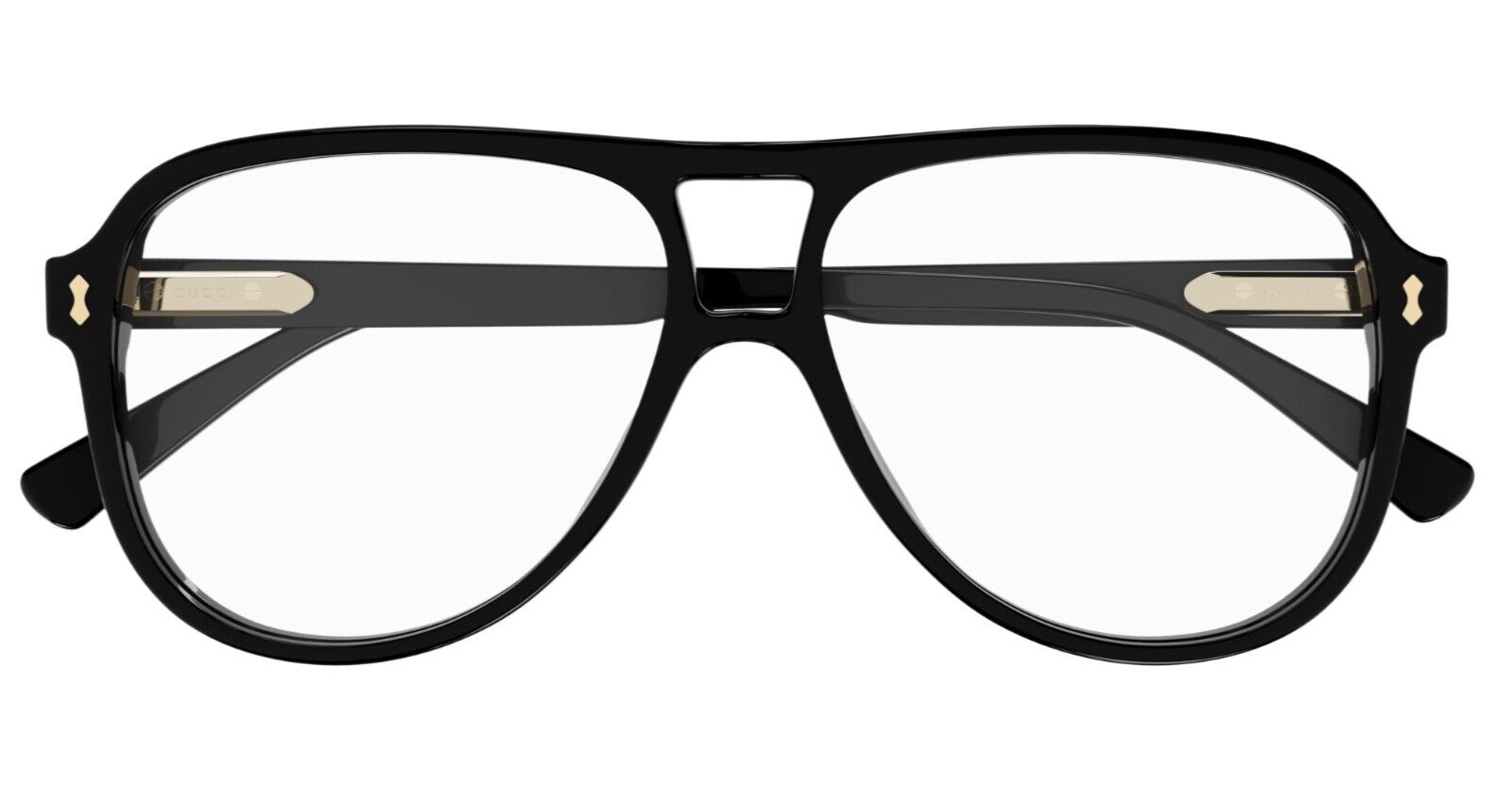 Gucci GG1044O 001 Black Teardrop Men's Eyeglasses