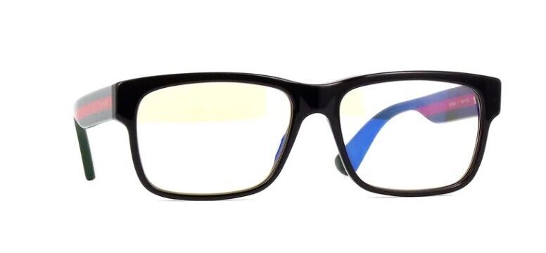 Gucci GG0340S 011 Black-Green/Blue Light-Yellow Eyeglasses/Sunglasses