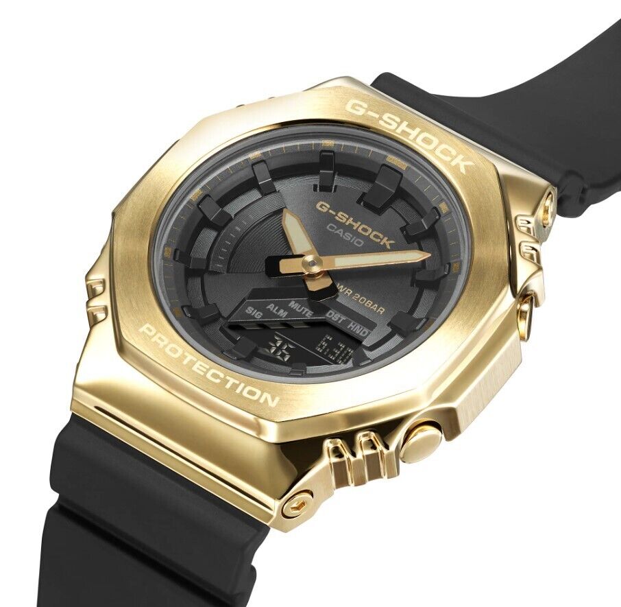 Casio G-Shock Analog-Digital Gold Ion Plated Bezel Women's Watch GMS2100GB-1A