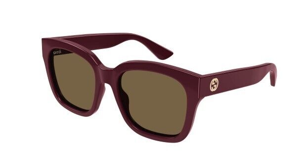 Gucci GG1338SK 004 Burgundy/Brown Square Women's Sunglasses