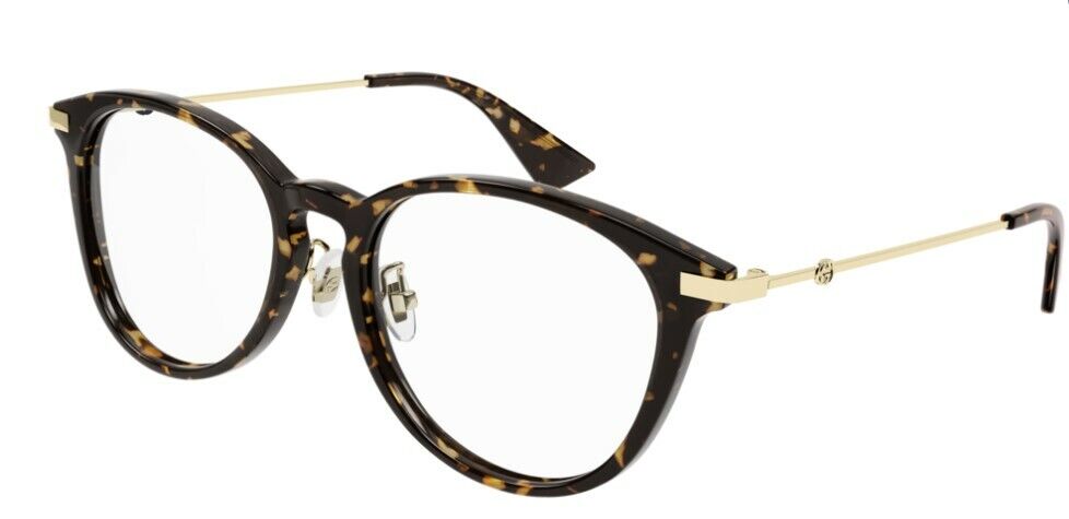 Gucci GG 1014OA-002 Havana Gold Round Women Eyeglasses