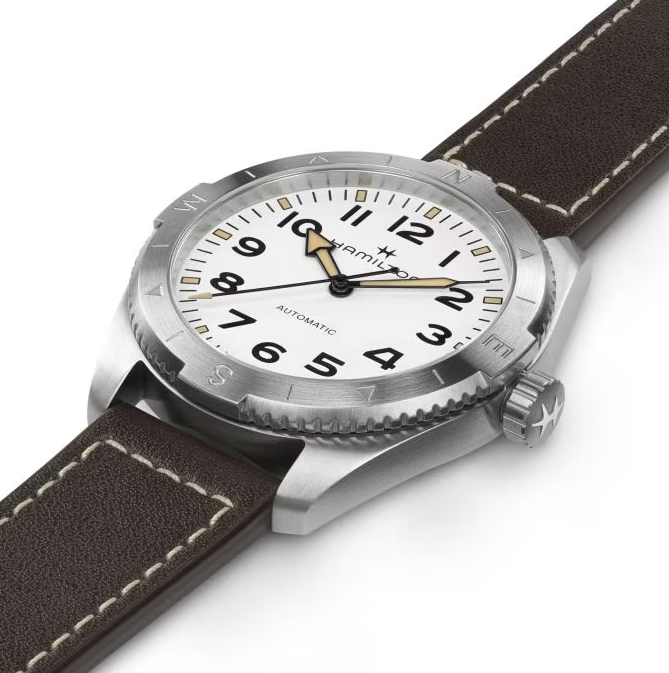 Khaki Field Expedition Auto White Dial Compass Design Men's Watch H70315510