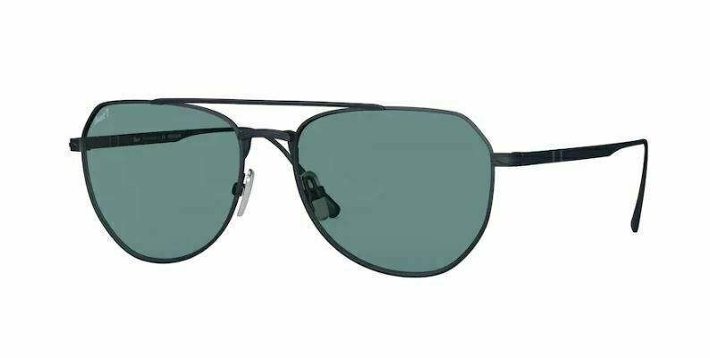 Persol 0PO5003ST 8002P1 Brushed Navy/Green Polarized Sunglasses