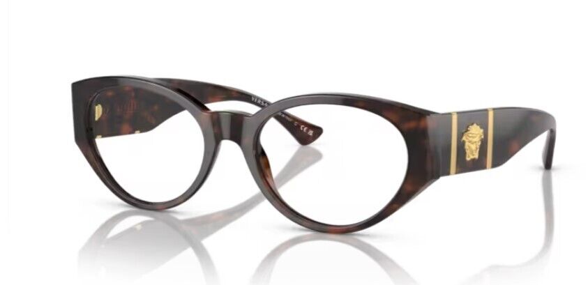 Versace 0VE3345 5429 Havana/Clear Oval 54 mm Women's Eyeglasses