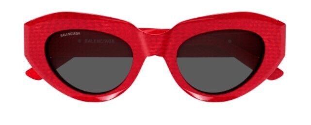 Balenciaga BB0236S-003 Red/Grey Cat-Eye Women's Sunglasses