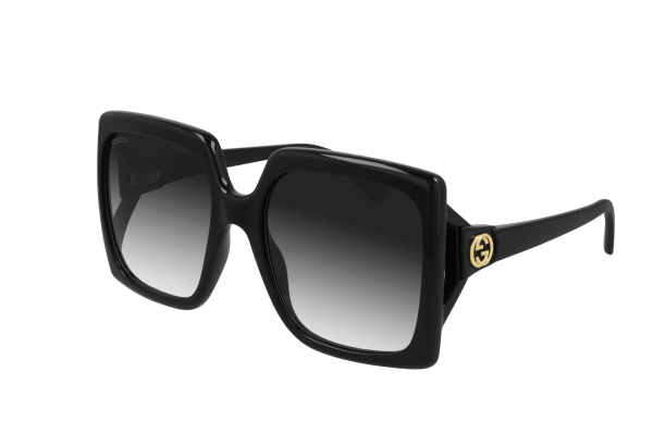Gucci GG 0876S 001 Black/Grey Gradient Square Oversized Women's Sunglasses