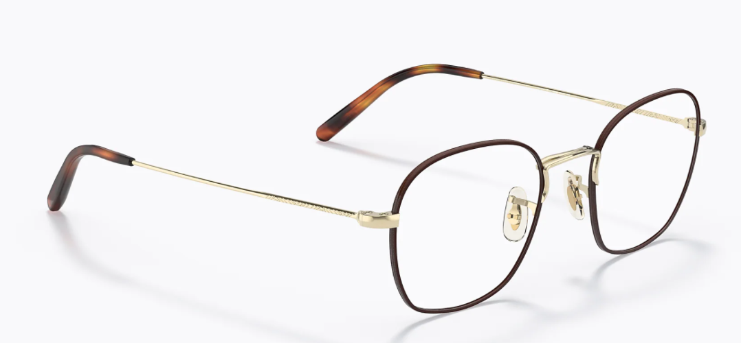 Oliver Peoples 0OV1284 5316 Brushed Gold/Tortoise Pillow Round Unisex Eyeglasses