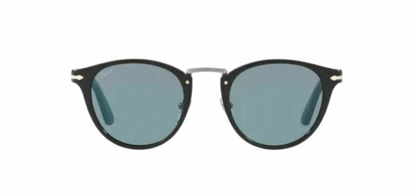 Persol 0PO3108S 95/56 Black/Light Blue Sunglasses