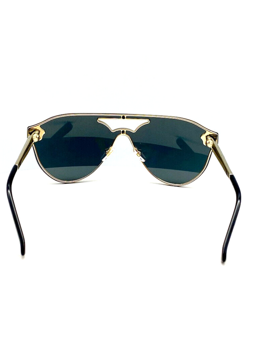 Versace VE2161 100287 Black-Gold/Gray Metal Full-Rim Women's Sunglasses